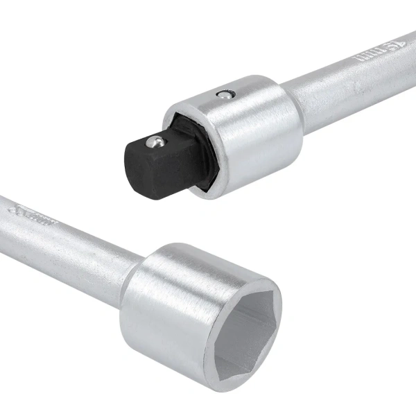 Ключ балонный крестовой 17-19-21-22мм с адаптером 1/2''на пластиковом держателе