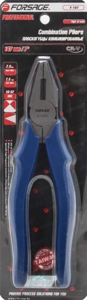 Плоскогубцы многофункциональные ''Profi''7''-167мм CR-V (толщина металла: медь - 2.6мм, сталь - 2мм), в блистере