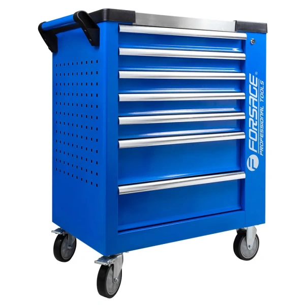 Тележка инструментальная 7-и полочная с металлической накладкой на стол 960х770х450мм