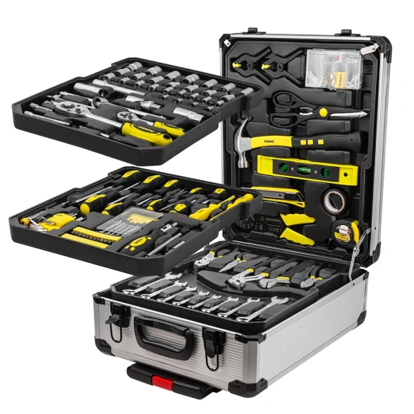 Набор инструментов 246пр. 1/4'',1/2''(6гр.)(4-21мм), в алюминиевом кейсе