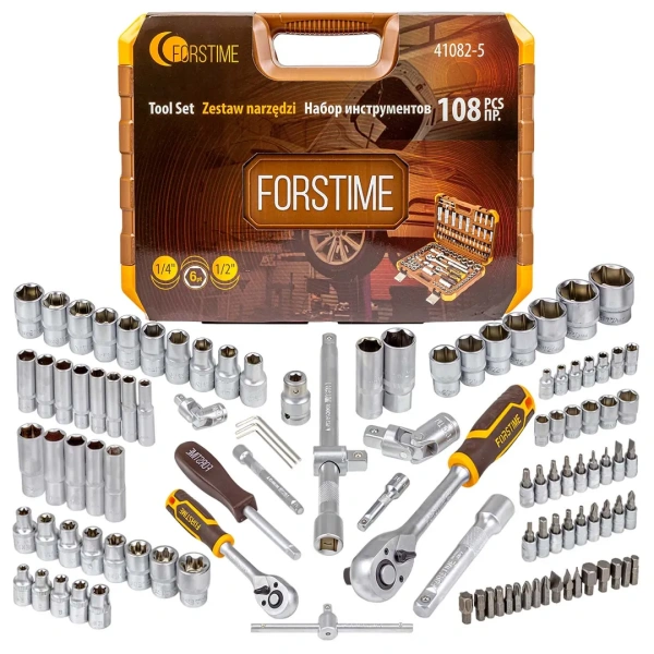 Набор инструментов 108пр. 1/2'',1/4''(6гр.)(4-32мм)