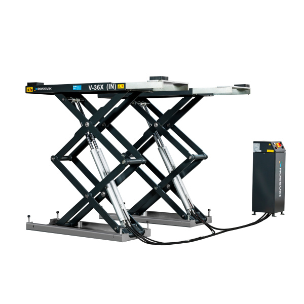 Автоподъемник ножничный заглубленный ROSSVIK PRO V-36X (IN) (г/п 3.6 т, 380 В, RAL7040, цвет серый)