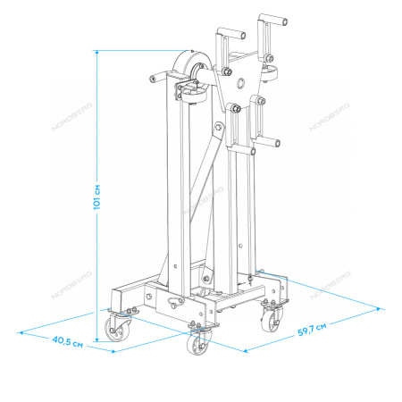 Стенд для ремонта двигателя с редуктором складной NORDBERG N30091R (500 кг)