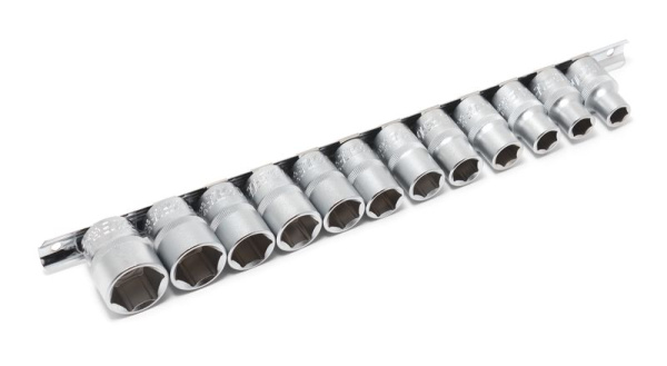 Набор головок 12пр. 1/2''6гр.(10-19,22,24мм), на планке