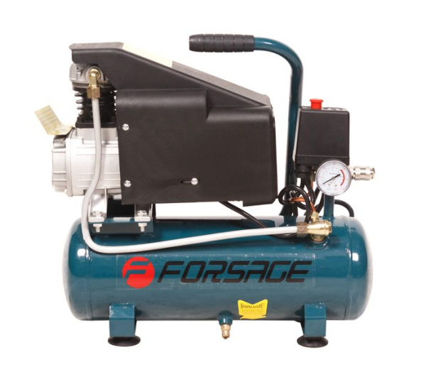 Компрессор поршневой с прямым приводом (0.75 кВт,ресивер 9л,8 бар,220В)