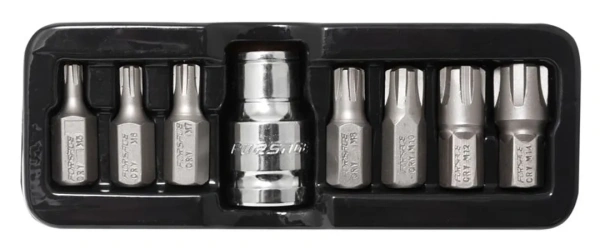 Набор бит RIBE c битодержателем,8пр. 1/2''(L:30,M5,М6,М7,М8,М10,М12,M14) в ложементе