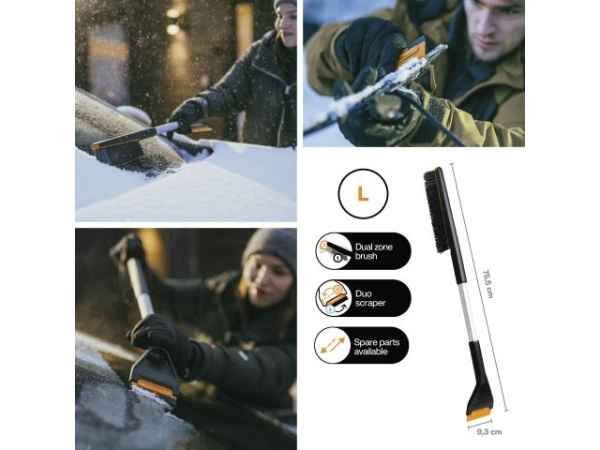 Щетка для снега 76см со скребком Plus FISKARS