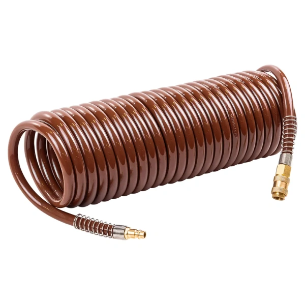 Шланг витой полиуретановый 10мм х 14мм х 10м с быстроразъемами