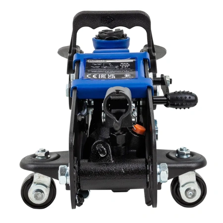 Домкрат подкатной гидравлический 2.5т с фиксацией (h min 140мм, h max 387мм) в кейсе