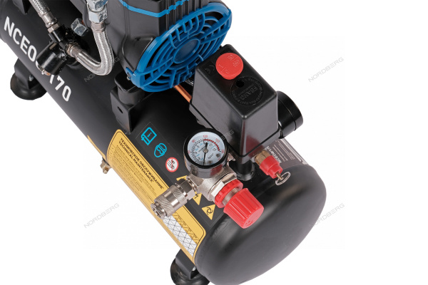 Компрессор безмасляный 220 В ресивер 8 л 170 л/мин NORDBERG NCEO8/170