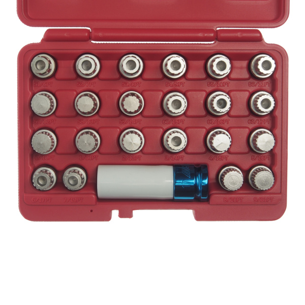 Набор головок для секретных болтов JTC 6743 (23 предмета, VW)