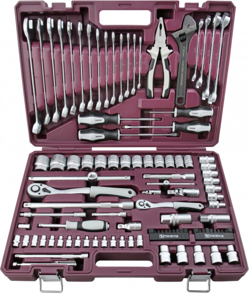 Набор инструмента универсальный Thorvik TS101 (1/4", 1/2"DR, 101 предмет)