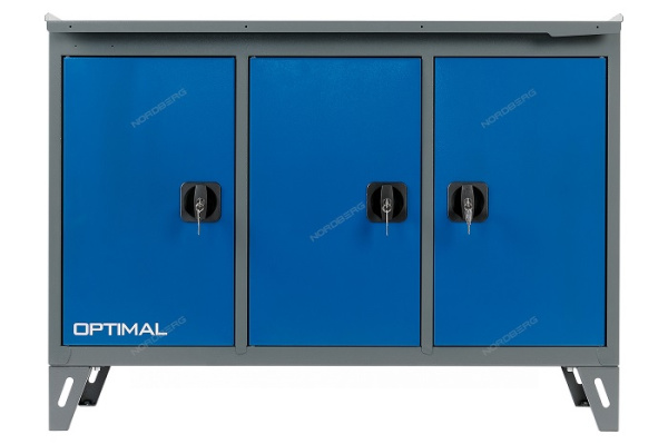 Верстак слесарный NORDBERG NW303, 3-х тумбовый, 3 створки