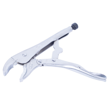 Зажим с фиксатором 125 мм, с закругленными губками KING TONY 6011-05R