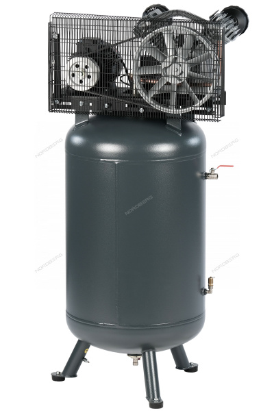 Компрессор вертикальный поршневой с ременной передачей NORDBERG NCPV300/690 (380В, ресив. 270л, 690л/мин)