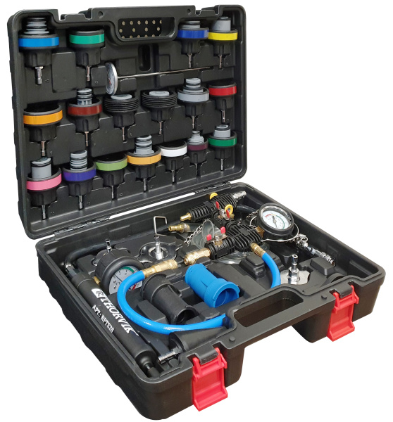 Набор для проверки герметичности системы охлаждения Thorvik RPTS28 (28 предметов)