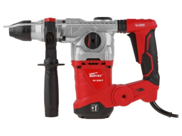 Перфоратор WORTEX RH 3239 F в чем. + (2 зубила, 3 сверла) 1500 Вт, 6.0 Дж, 32 мм, 4 режима, SDS-plus