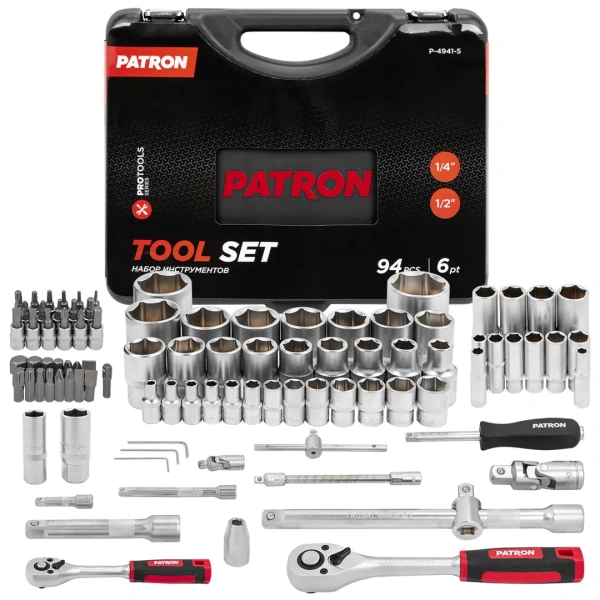 Набор инструментов 94пр. 1/4'', 1/2''(6гр.)