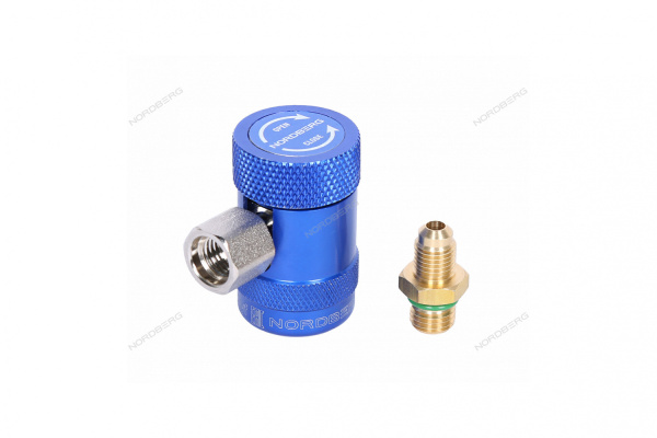 Муфта быстросъемная R1234yf NORDBERG NFA9L (низкое давление, синяя)