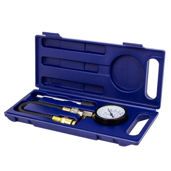 Индикатор компрессии бензинового двигателя Profi (0-21Bar, М14, М18 + жесткий прижимной адаптер-переходник) 3пр., в кейсе