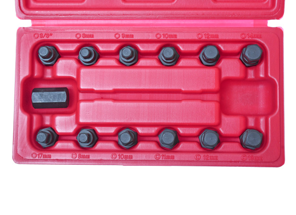 Головка для маслосливных пробок JTC 1117 (13 предметов в кейсе)