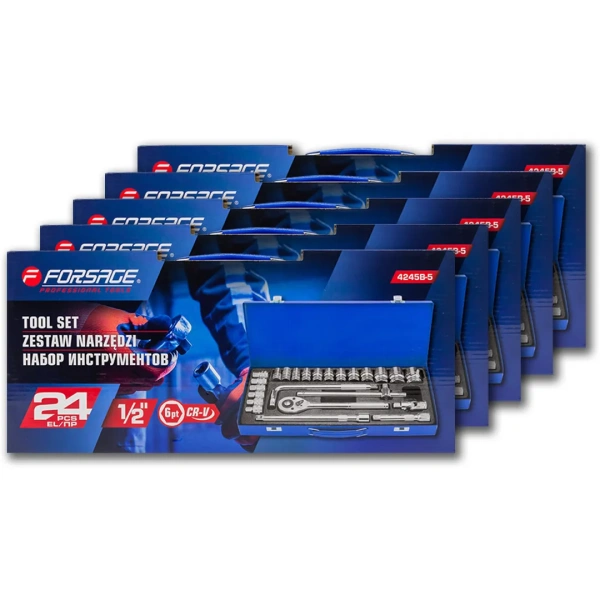 ( 5 K-T ) Набор инструментов 24пр. 1/2''( 6гр)