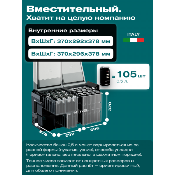 Автомобильный компрессорный холодильник Meyvel AF-PRO75