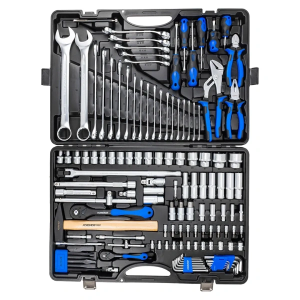 Набор инструментов 128пр. 1/4'', 1/2'' (6гр.)(головки 4-32мм, ключи 6-32мм)