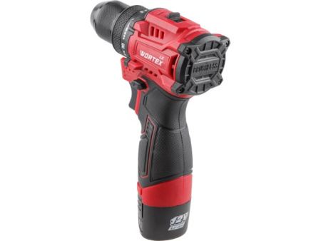 Аккум. дрель-шуруповерт WORTEX LX BD 1220 DLi 12В, 30 Нм, 2*1.5 Ач, патрон 10 мм, бесщёт.