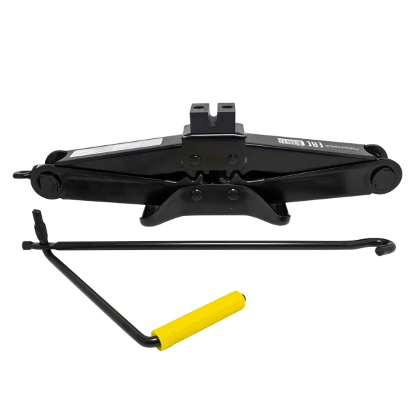 Домкрат механический ''ромб''2т с резиновой накладкой (h min 120мм, h max 413мм, L-440мм)