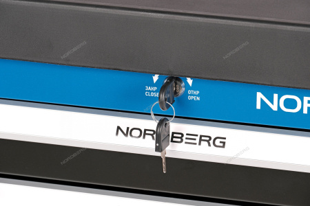 Тележка инструментальная NORDBERG T4 (2 выдвижных ящика, 2 полки с дверцами)