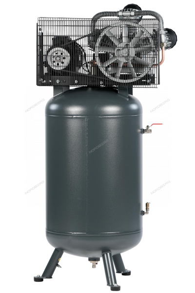 Компрессор вертикальный поршневой с ременной передачей NORDBERG NCPV300/950 (380В, ресив. 270л, 950л/мин)