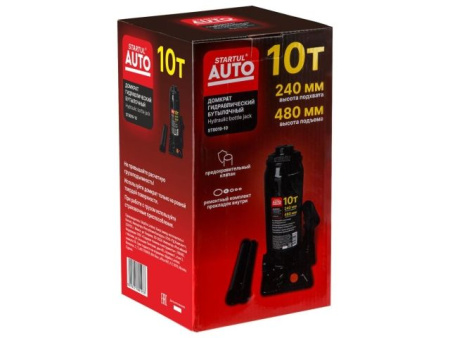 Домкрат гидравлический 10т бутылочный 240-480мм STARTUL AUTO (ST8019-10)