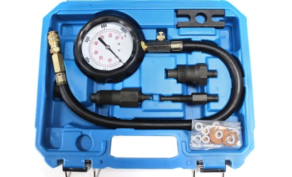 Тестер компрессии дизельного двигателя (0-70 bar) 15пр., в кейсе