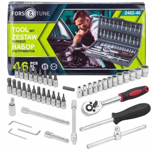 Набор инструмента 46пр. 1/4''(6-гран.)(4-14мм)