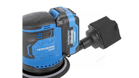 Машина шлифовальная орбитальная с регулировкой оборотов аккумуляторная NORDBERG NE436K (150 мм)
