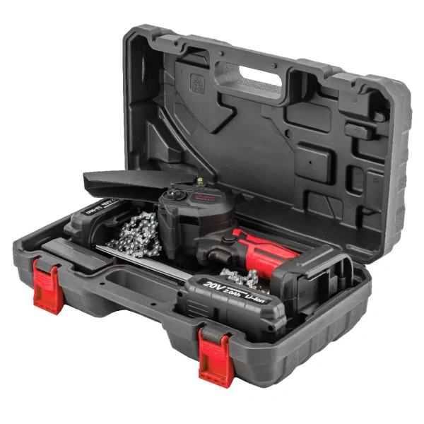 Пила цепная аккумуляторная (2 аккумулятор Li-ion 20V, 2.0Ah)