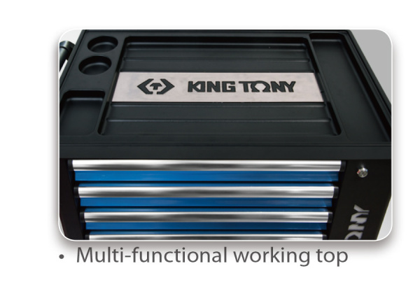 Тележка инструментальная "35th ANNIVERSARY", 7 ящиков, черная, в комплекте сувенир грузовик KING TONY P87G35-7B-KB01