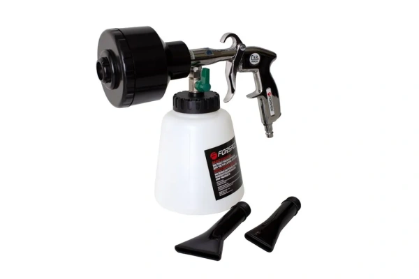 Пистолет пневматический''Tornado'' с насадкой-пеногенератором и 2-я насадками для труднодоступных мест(емкость1л,6bar,расход воздуха 120л/мин)