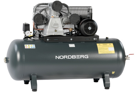Компрессор поршневой с ременной передачей NORDBERG NCP300/950 (380В, ресив. 270л, 950л/мин)
