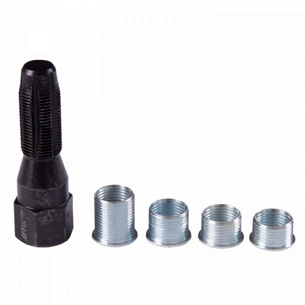 Метчик для восстановления свечной резьбы AFFIX AF10312005, набор ремонтных вставок (футорок), 5 предметов