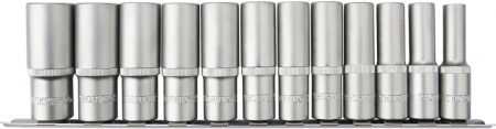 Набор головок торцевых глубоких Thorvik S13S2112SM (1/2"DR на держателе, 10-24 мм, 12 предметов)