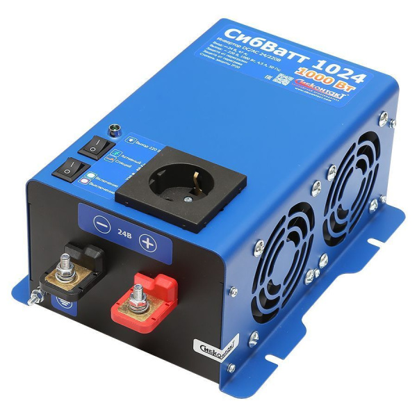 СибВатт 1024 инвертор, преобразователь напряжения DC/AC, 24В/220В, 1000Вт