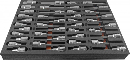 Набор насадок торцевых Ombra OMT42STE, 1/2" DR со вставками-битами