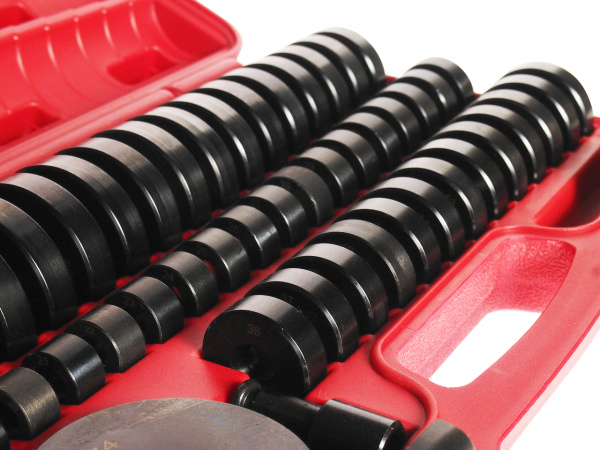 Набор оправок для выпрессовки подшипников, втулок, сальников JTC 4856 (18-74 мм, 50 предметов в кейсе)