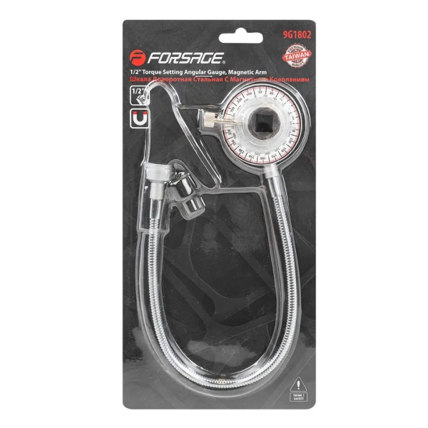 Шкала доворотная стальная с магнитом 1/2'', в блистере