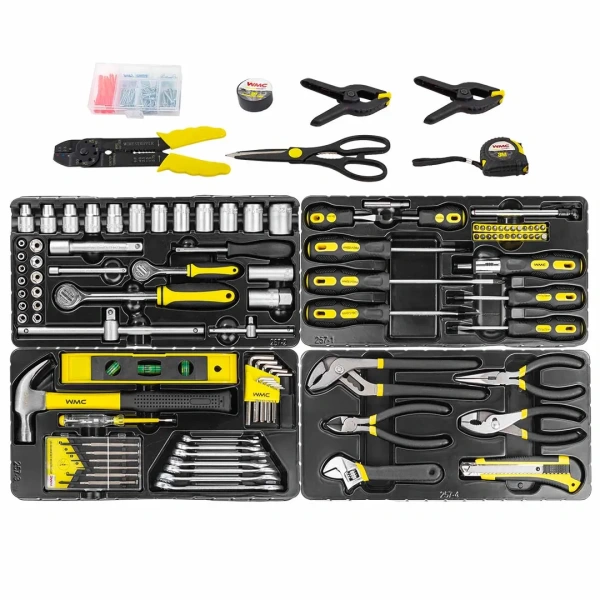 Набор инструментов 257пр. 1/4'', 1/2''6гр. (4-22мм) с комплектом пластиковых ложементов