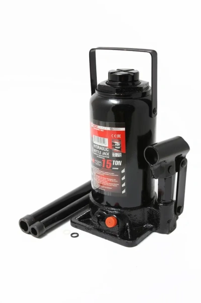 Домкрат бутылочный 20т с клапаном (h min-235мм, h max-440мм, ход штока-140мм, ход винта-60мм)