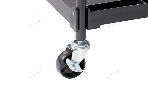 Тележка инструментальная с 3 пластиковыми полками, складная T14