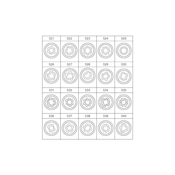 Набор насадок для монтажа/демонтажа секреток колес VW, 20 предметов KING TONY 9BW0120